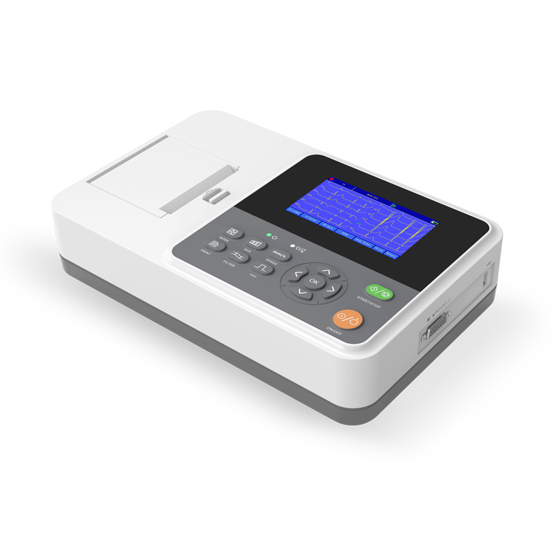 Ekg Ecg Machine Portable - CONTEC E3 Tragbares Digitales 3-Kanal 12-Ableitungs-EKG-Gerät