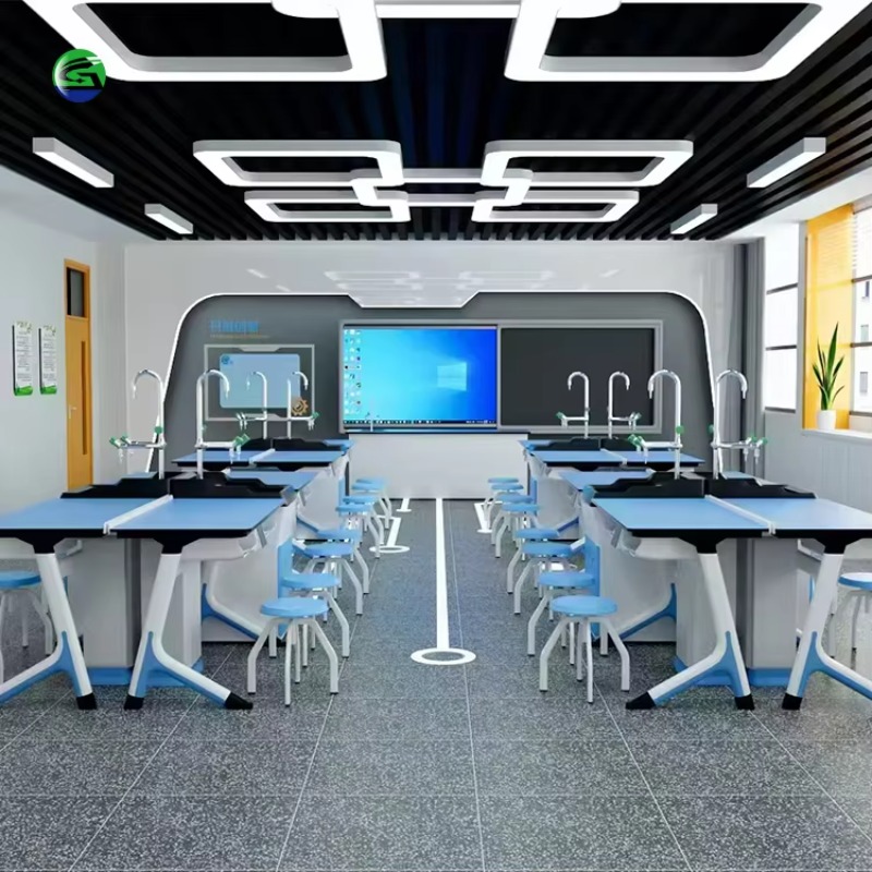 Medical Lab Center - Moderne Stahl-Schullabor-Möbel Experimentierplattform für Chemie, Mikrobiologie,