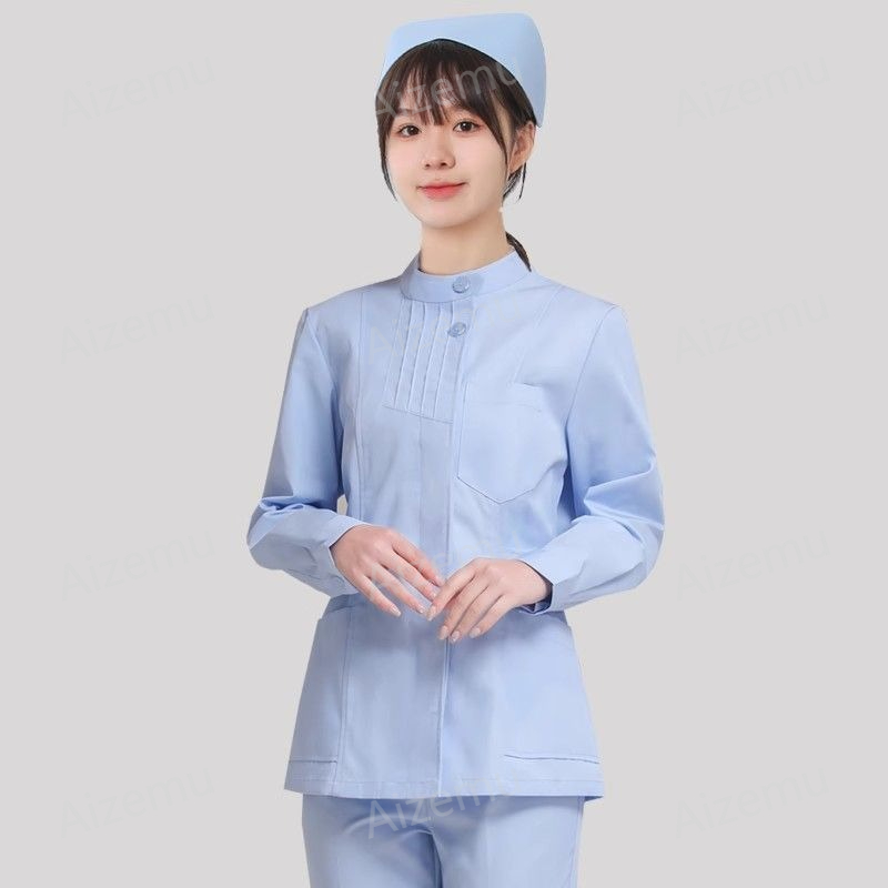 Rosa Langarm-Krankenschwesteru – Medical Lab Logo Bewertung und Preis